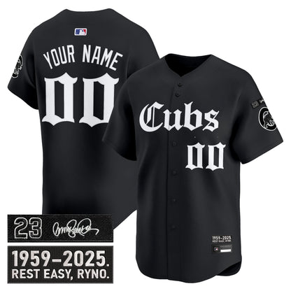 Chicago Cubs 'Ryne Sandberg Tribute' Vapor Premier Limited Custom Jersey - Gothic Edition - All Stitched