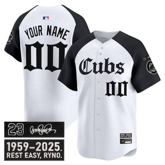 Chicago Cubs 'Ryne Sandberg Tribute' Vapor Premier Limited Custom Jersey - Gothic Edition - All Stitched