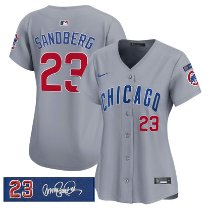 Women's Chicago Cubs 'Ryne Sandberg Tribute' Vapor Premier Limited Jersey V3 - All Stitched