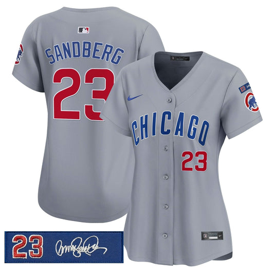 Women's Chicago Cubs 'Ryne Sandberg Tribute' Vapor Premier Limited Jersey V3 - All Stitched