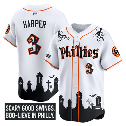 Men's Philadelphia Phillies 'Halloween Spooky Edition' Premier Limited Jersey - Stitched