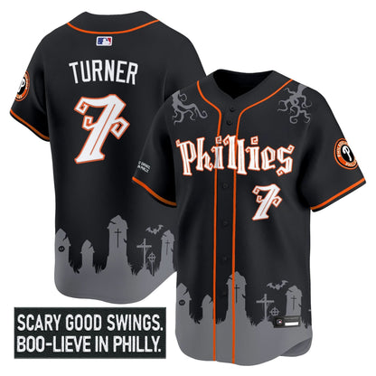 Men's Philadelphia Phillies 'Halloween Spooky Edition' Premier Limited Jersey - Stitched