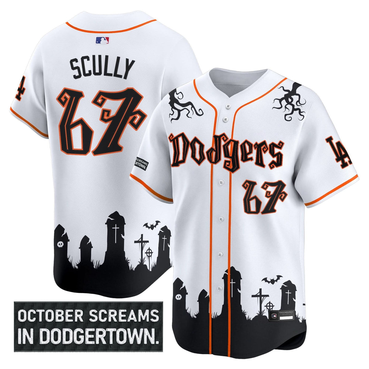 Men's Los Angeles Dodgers 'Halloween Edition' Premier Limited Jersey - Stitched