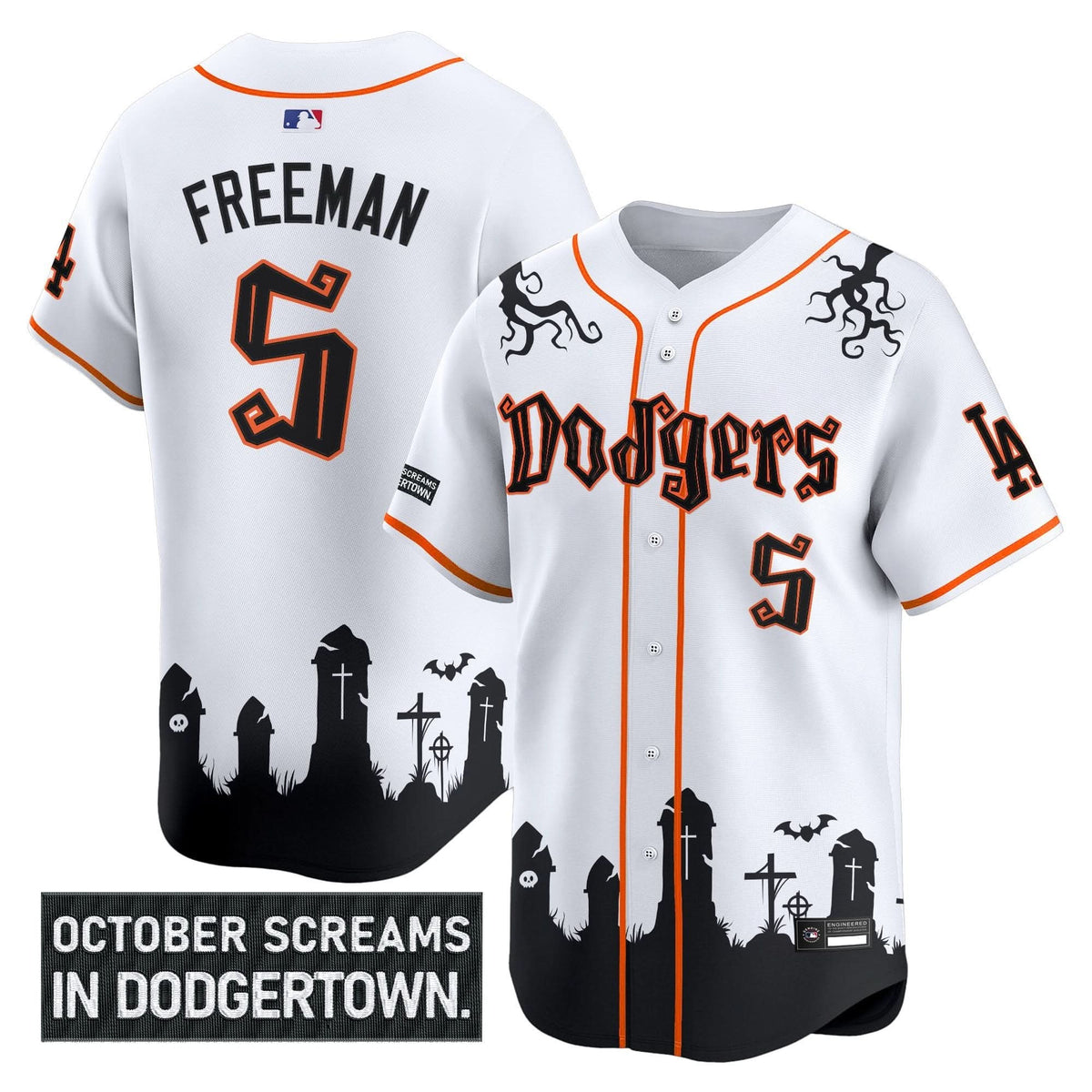 Men's Los Angeles Dodgers 'Halloween Edition' Premier Limited Jersey - Stitched
