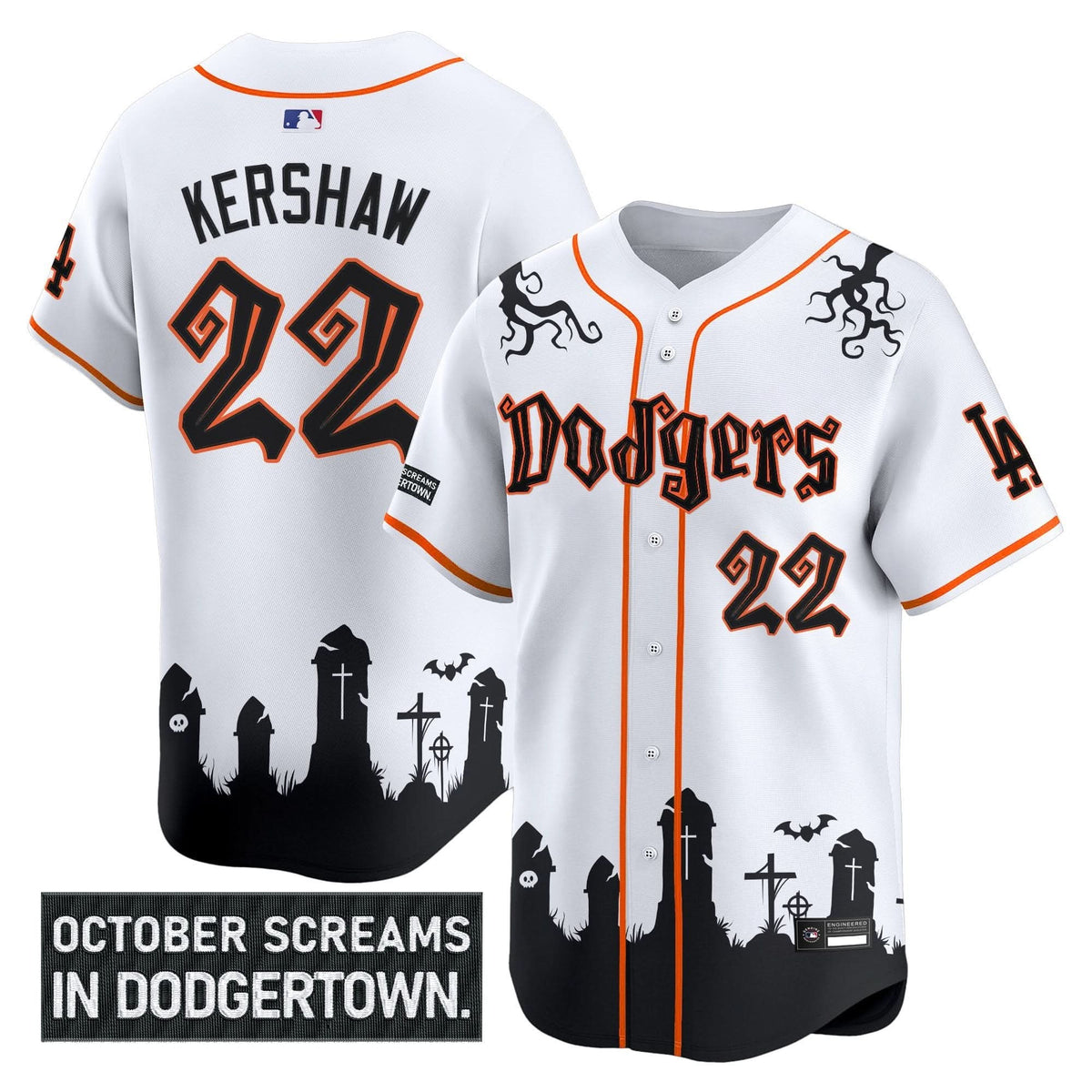 Men's Los Angeles Dodgers 'Halloween Edition' Premier Limited Jersey - Stitched
