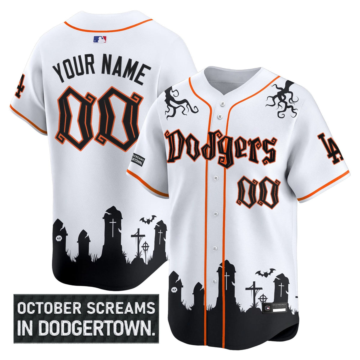 Los Angeles Dodgers 'Halloween Edition' Premier Limited Custom Jersey - Stitched