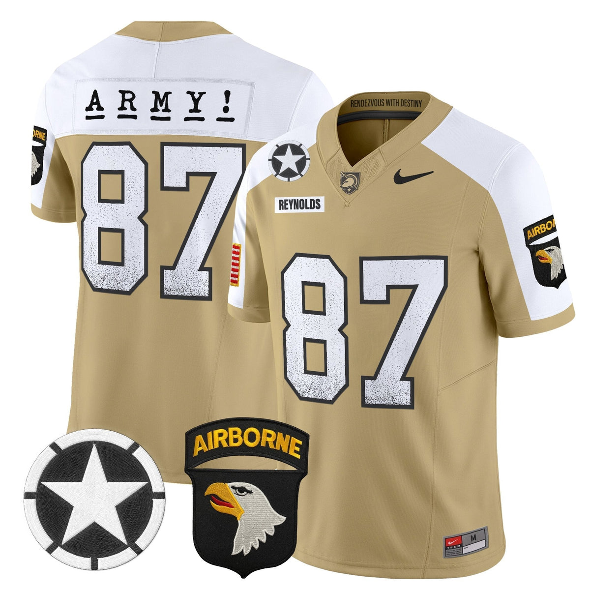 Men's Army Black Knights 2025 Screaming Eagles Vapor Limited Jersey - All Stitched