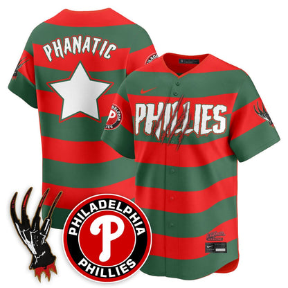 Men's Philadelphia Phillies "A Nightmare on Elm Street" Jersey - Stitched