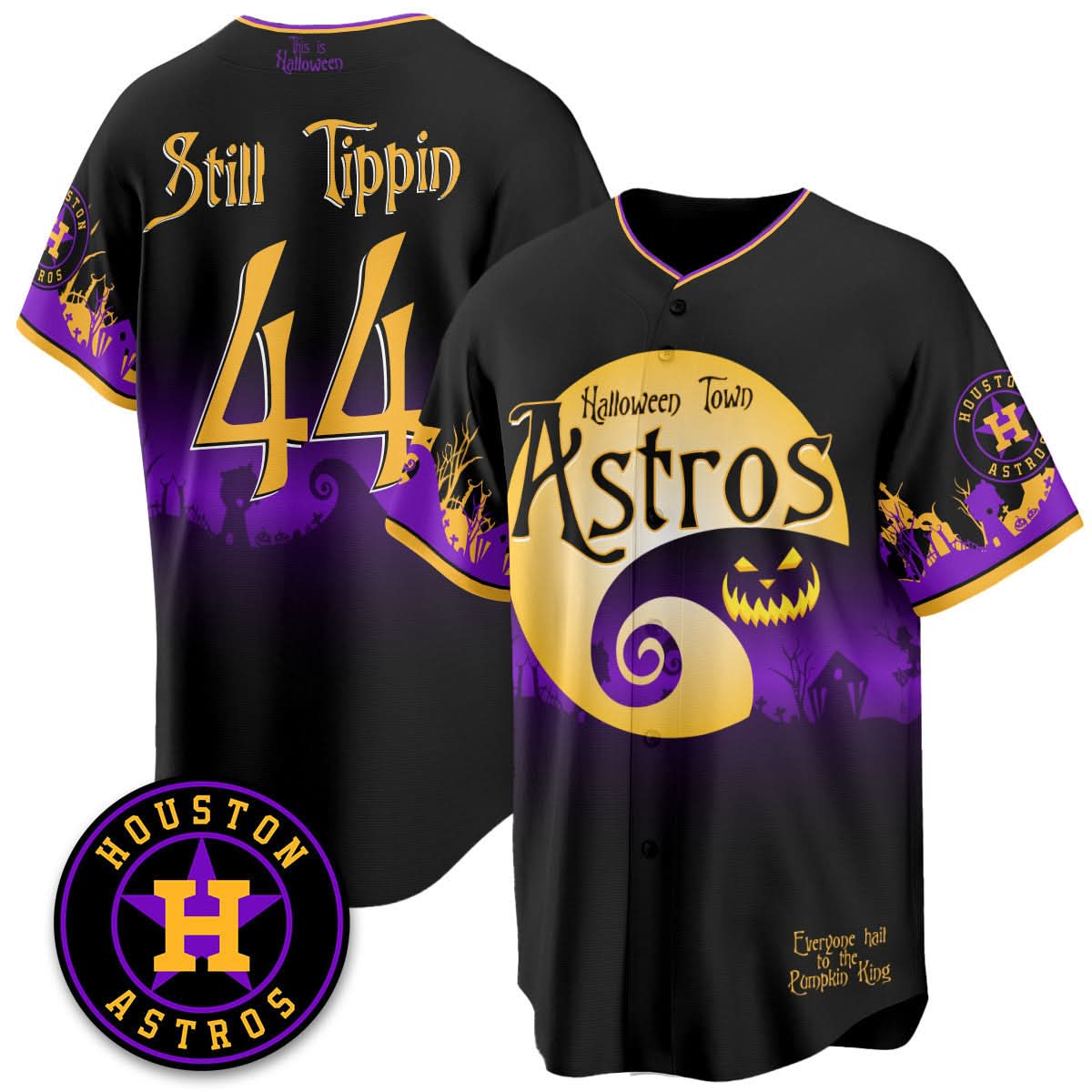 Men's Houston Astros "Halloween Town" Limited Jersey - Stitched