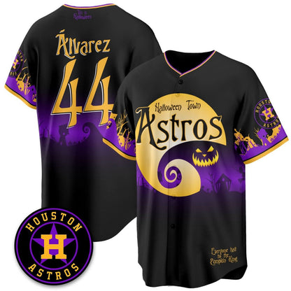 Men's Houston Astros "Halloween Town" Limited Jersey - Stitched