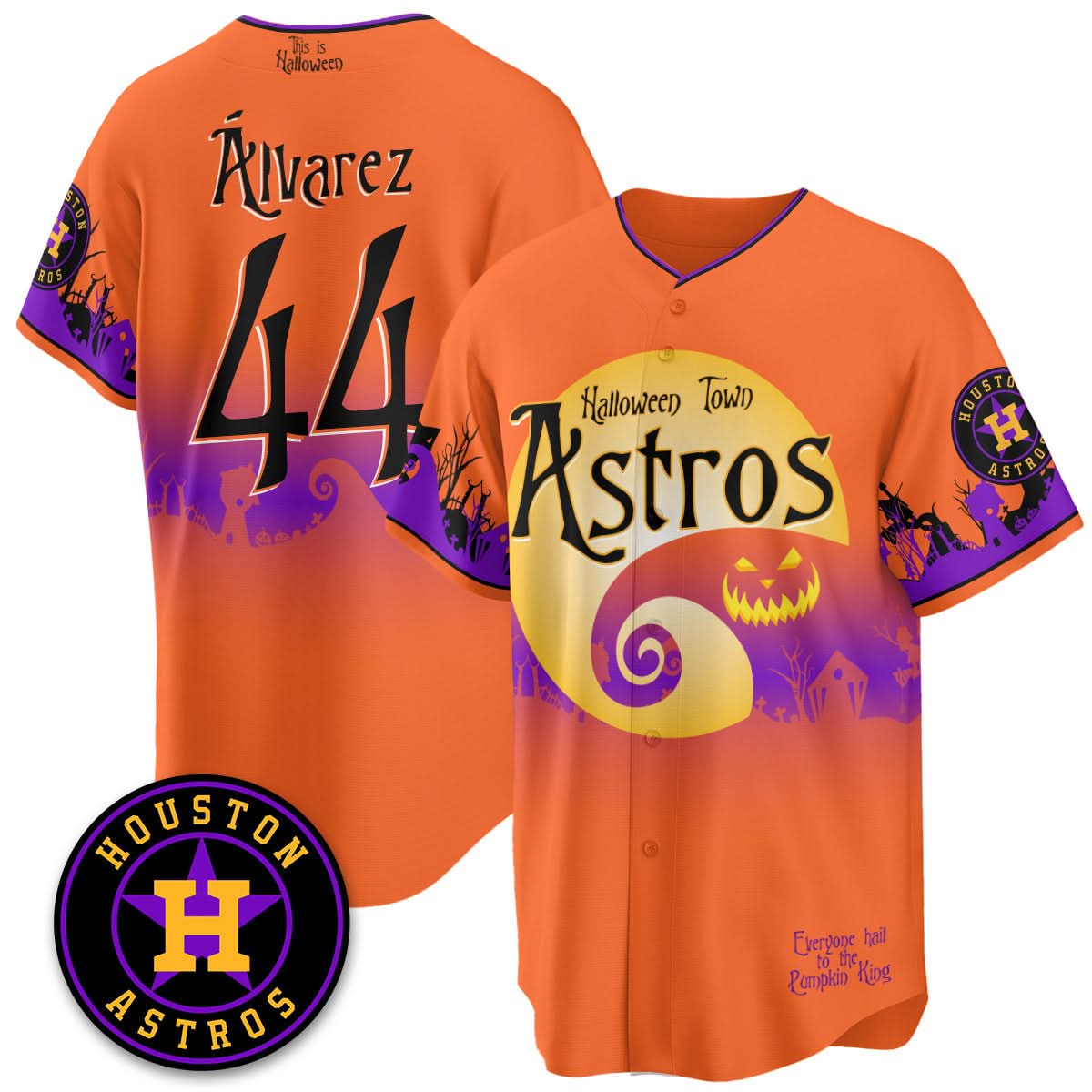 Men's Houston Astros "Halloween Town" Limited Jersey - Stitched