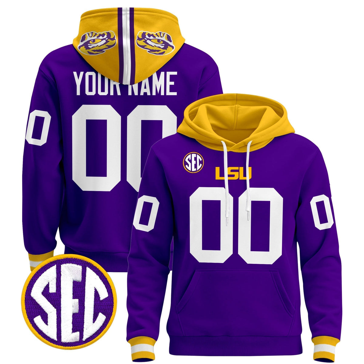 LSU Tigers 2025 Premium Custom Pullover Hoodie