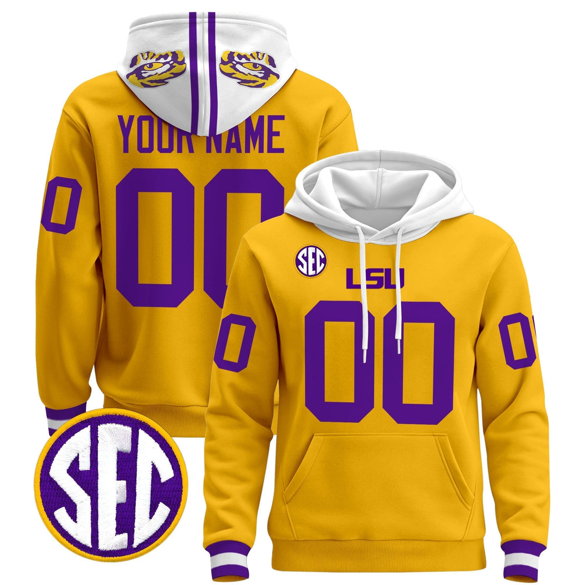 LSU Tigers 2025 Premium Custom Pullover Hoodie