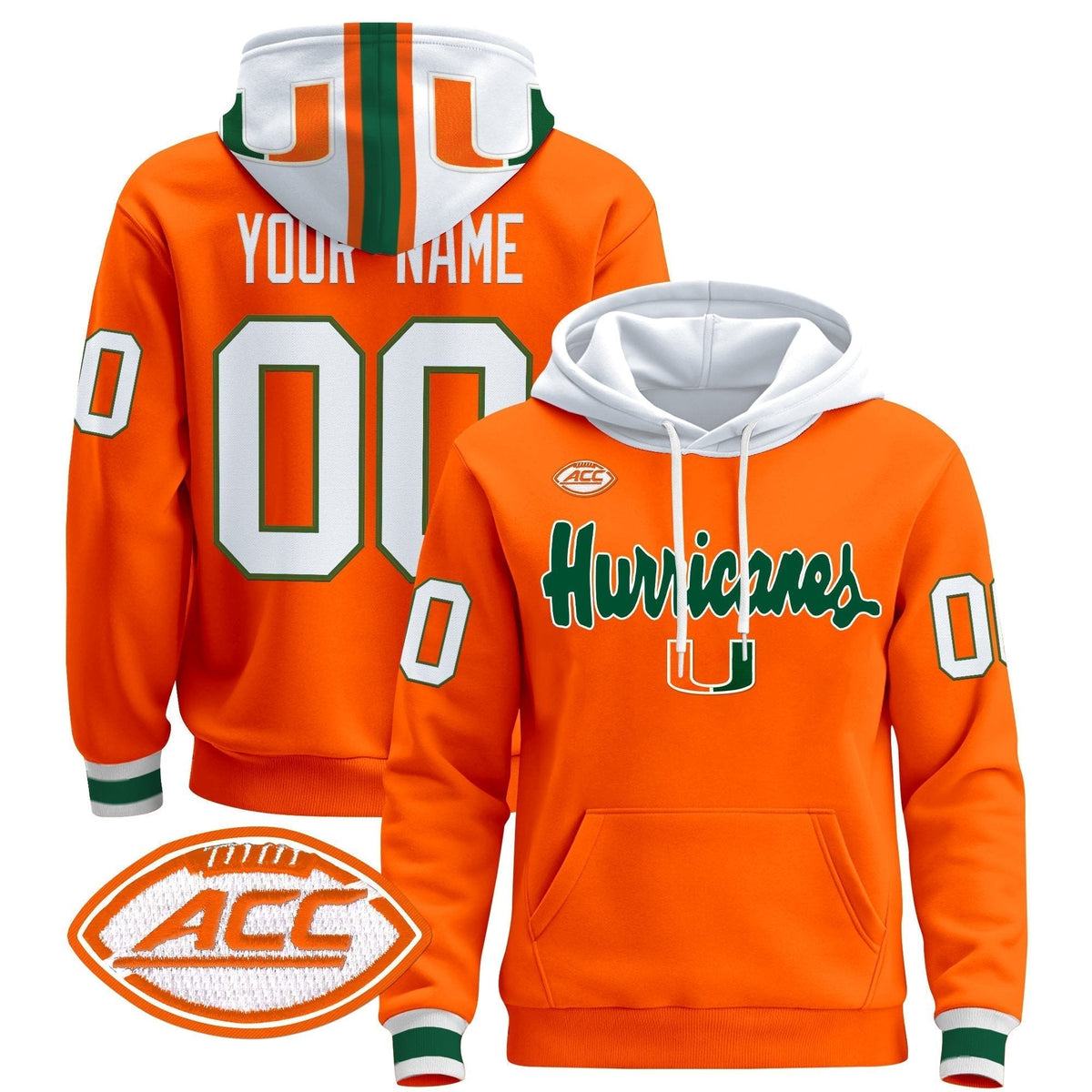 Miami Hurricanes 2025 Premium Custom Pullover Hoodie V2