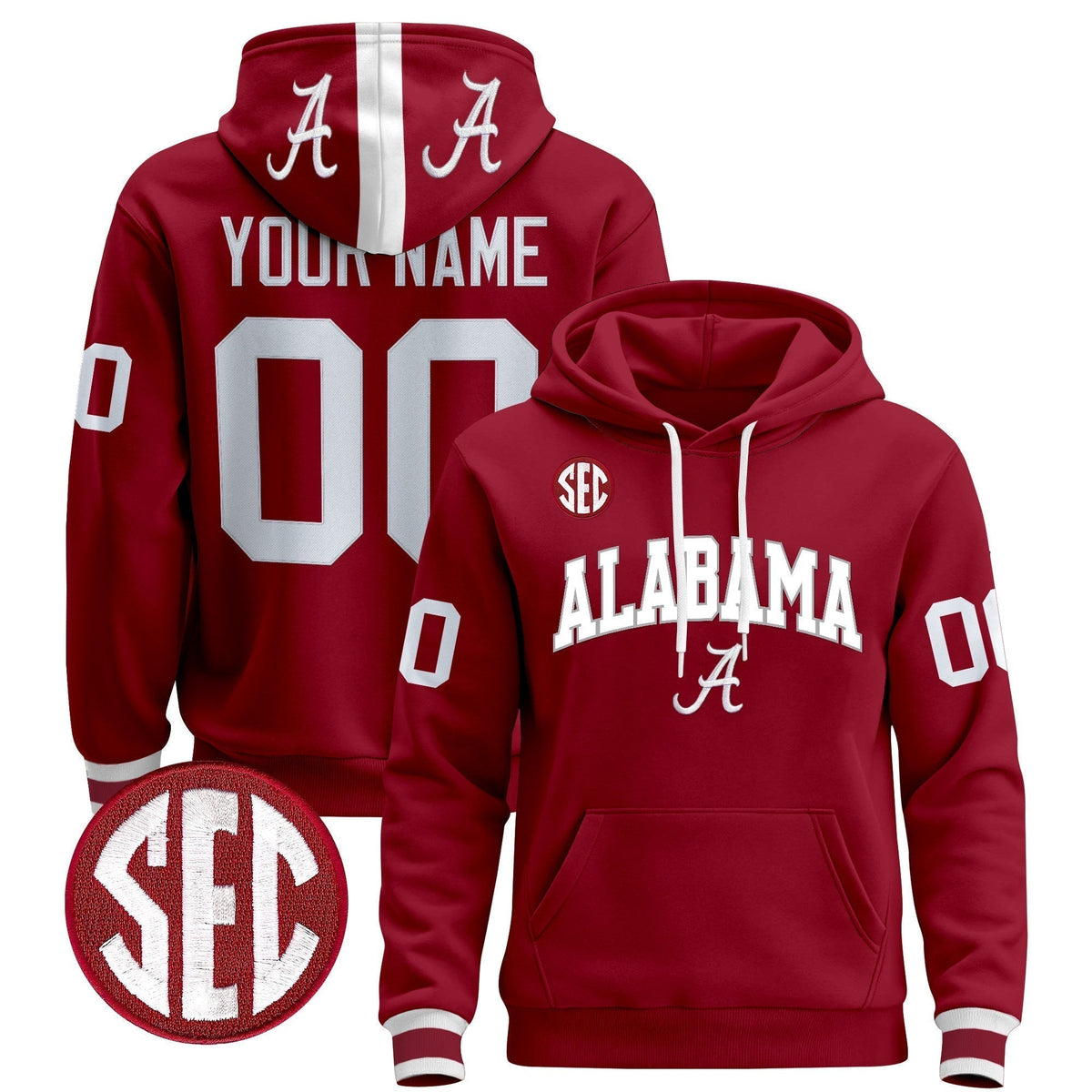 Alabama Crimson 2025 Premium Custom Pullover Hoodie V2
