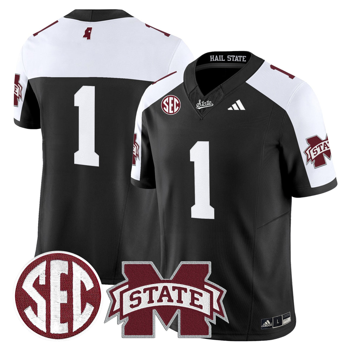 Men's Mississippi State Bulldogs 'Dark Mode' Vapor Limited Jersey - All Stitched