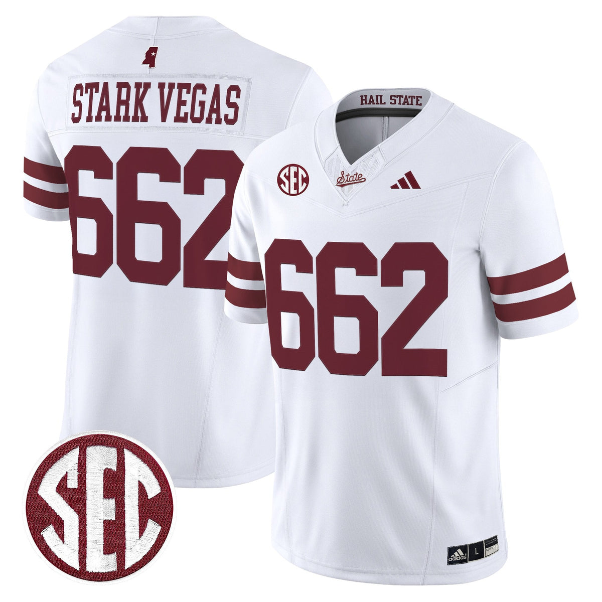 Men's Mississippi State Bulldogs 'Dark Mode' Vapor Limited Jersey - All Stitched