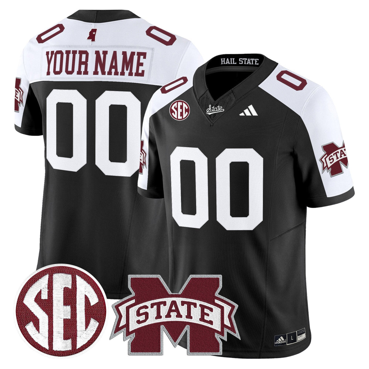 Mississippi State Bulldogs 'Dark Mode' Vapor Limited Custom Jersey - All Stitched
