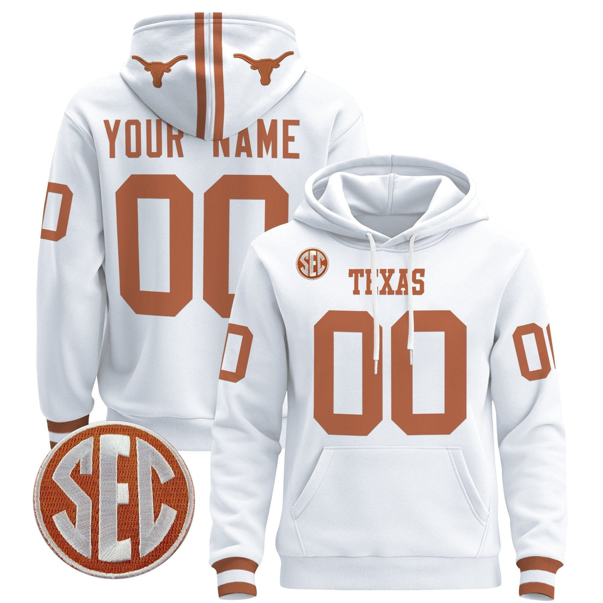 Texas Longhorns 2025 Premium Custom Pullover Hoodie