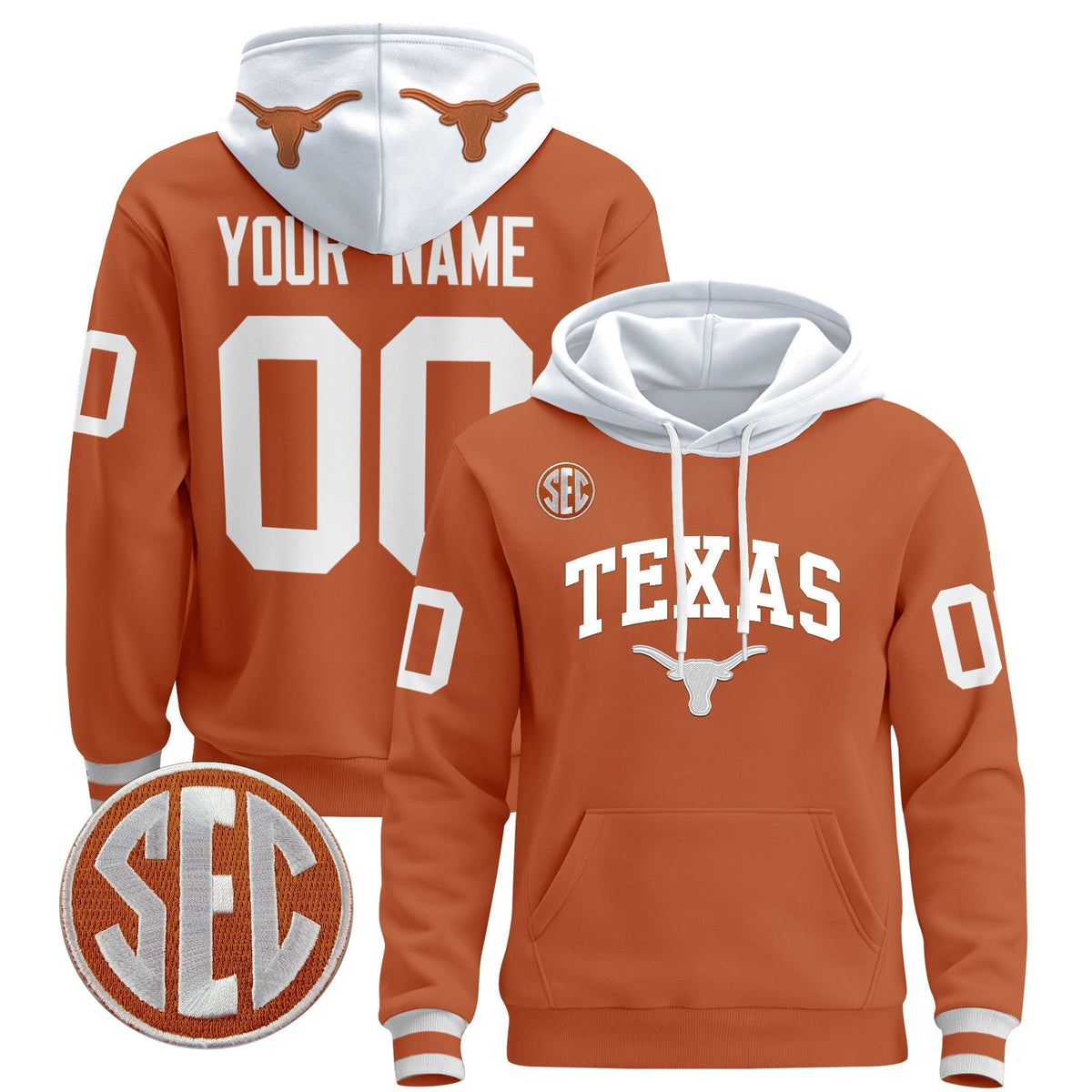 Texas Longhorns 2025 Premium Custom Pullover Hoodie V2