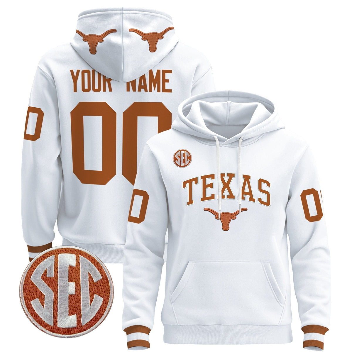 Texas Longhorns 2025 Premium Custom Pullover Hoodie V2