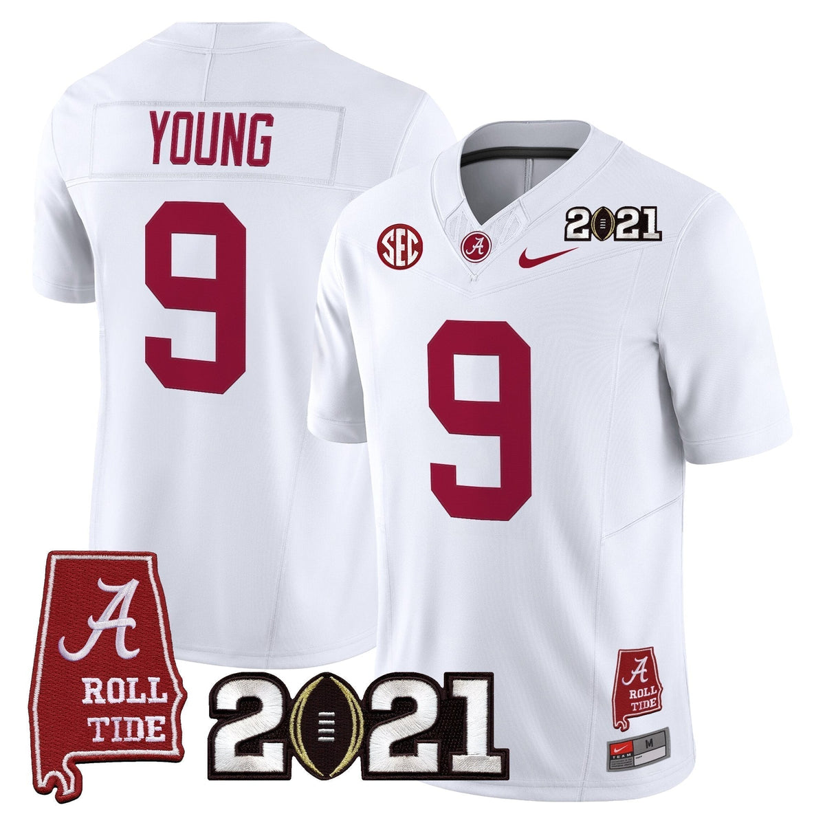Men's Alabama Crimson Tide '2021 CFP National Championship' Vapor Limited Jersey - Alabama Map - All Stitched