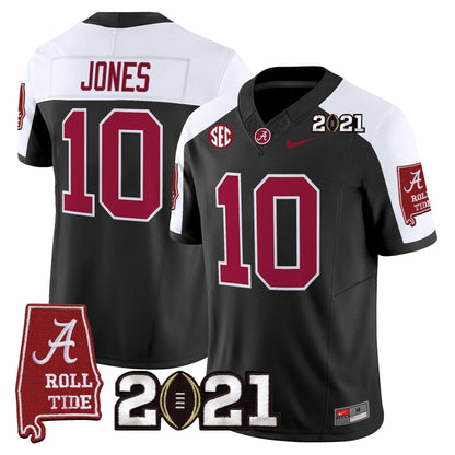 Men's Alabama Crimson Tide '2021 CFP National Championship' Vapor Limited Jersey - Alabama Map - All Stitched