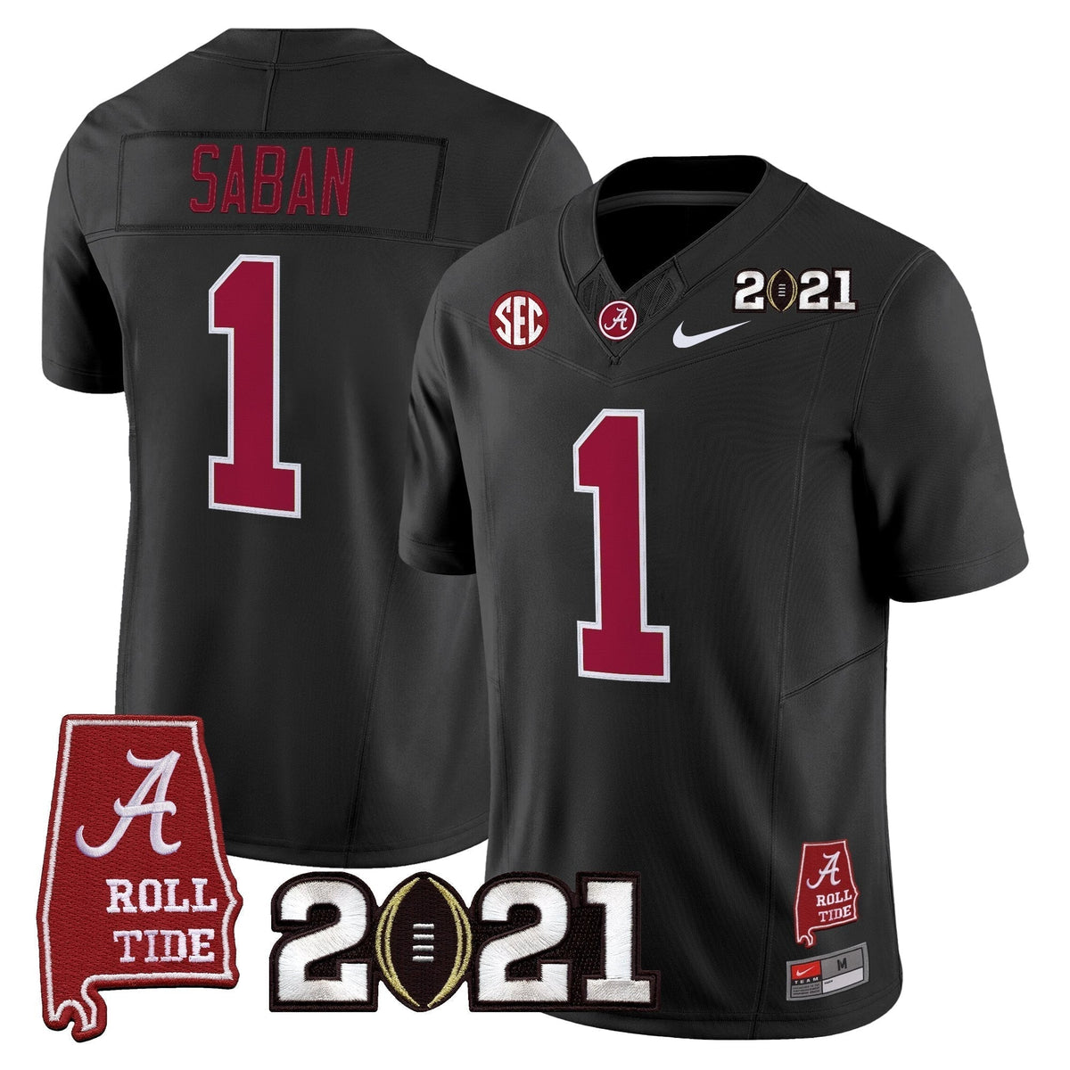 Men's Alabama Crimson Tide '2021 CFP National Championship' Vapor Limited Jersey - Alabama Map - All Stitched
