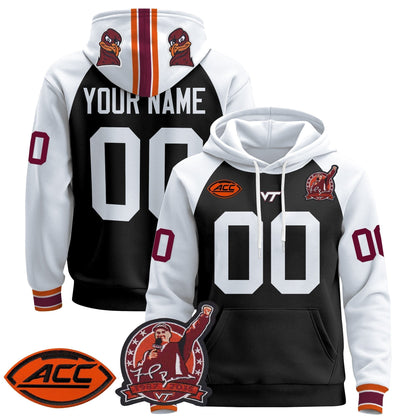 Virginia Tech Hokies 2025 'Coach Frank Beamer Patch' Premium Custom Pullover Hoodie