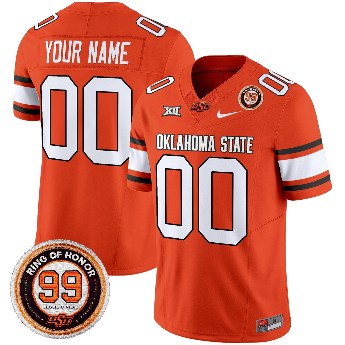 Oklahoma State Cowboys 2025 Vapor Limited Custom Jersey - Leslie O'neal Patch - All Stitched