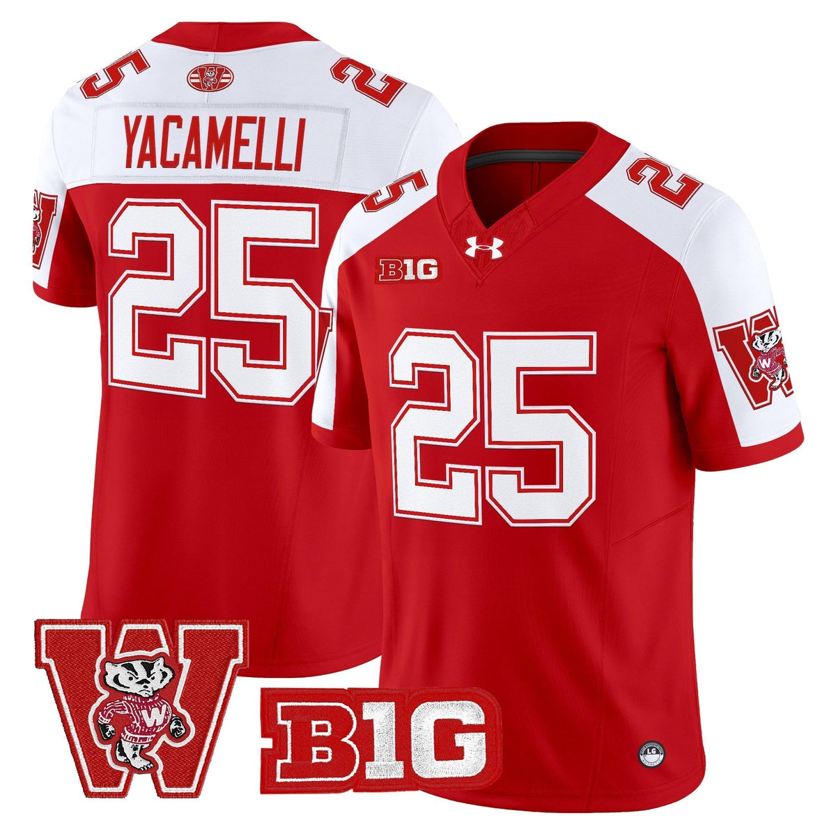 Men's Wisconsin Badgers Throwback Vapor Limited Jersey - All Stitched