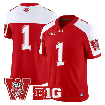 Men's Wisconsin Badgers Throwback Vapor Limited Jersey - All Stitched