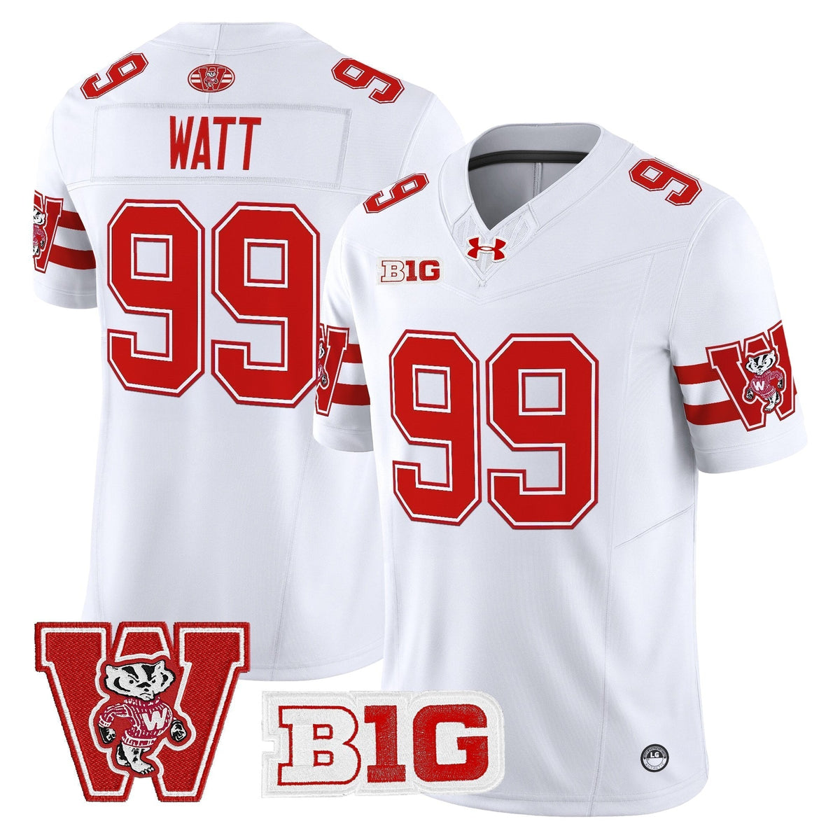 Men's Wisconsin Badgers Throwback Vapor Limited Jersey - All Stitched