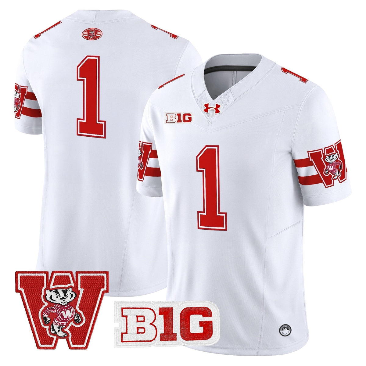 Men's Wisconsin Badgers Throwback Vapor Limited Jersey - All Stitched