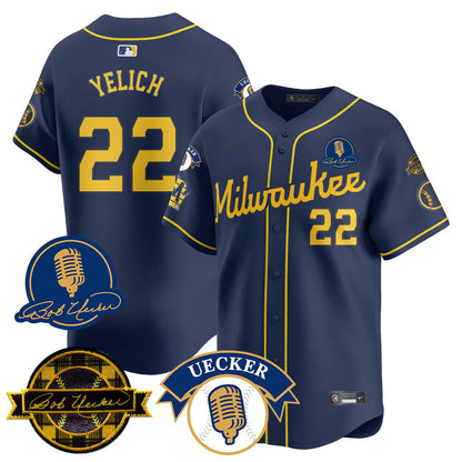 MB 2025 Limited Jersey - Bob Uecker Patch - Stitched