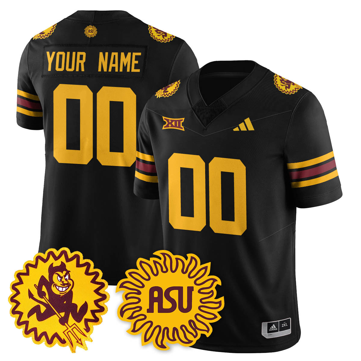 Men's Arizona State Sun Devils 1975 Throwback Uniform - All Stitched