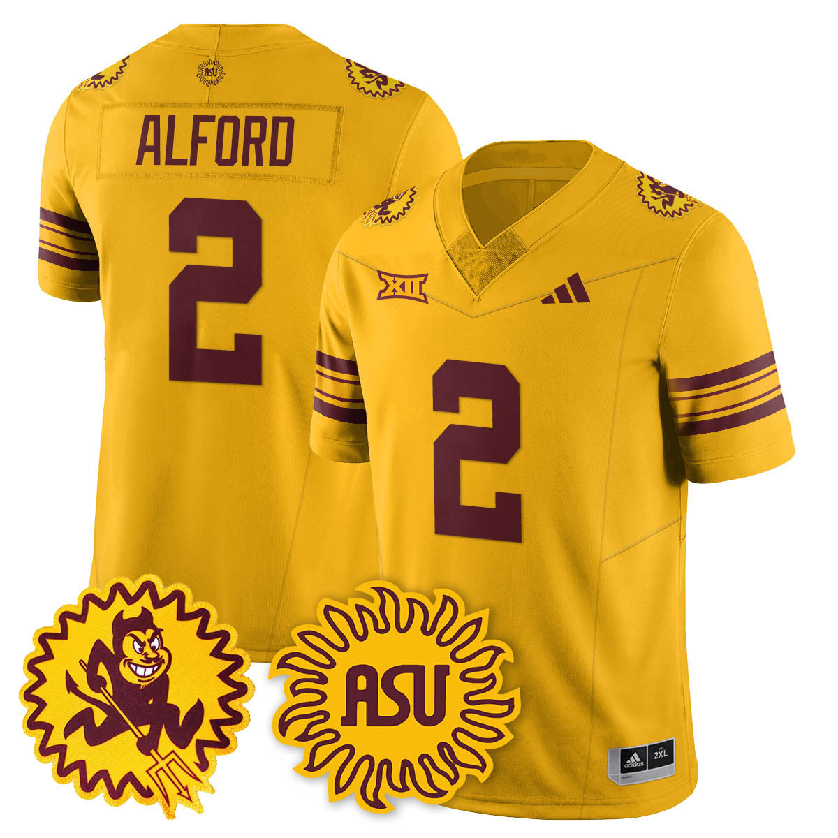 Men's Arizona State Sun Devils 1975 Throwback Uniform - All Stitched