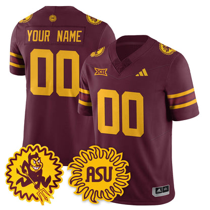 Arizona State Sun Devils 1975 Throwback Custom Uniform - All Stitched