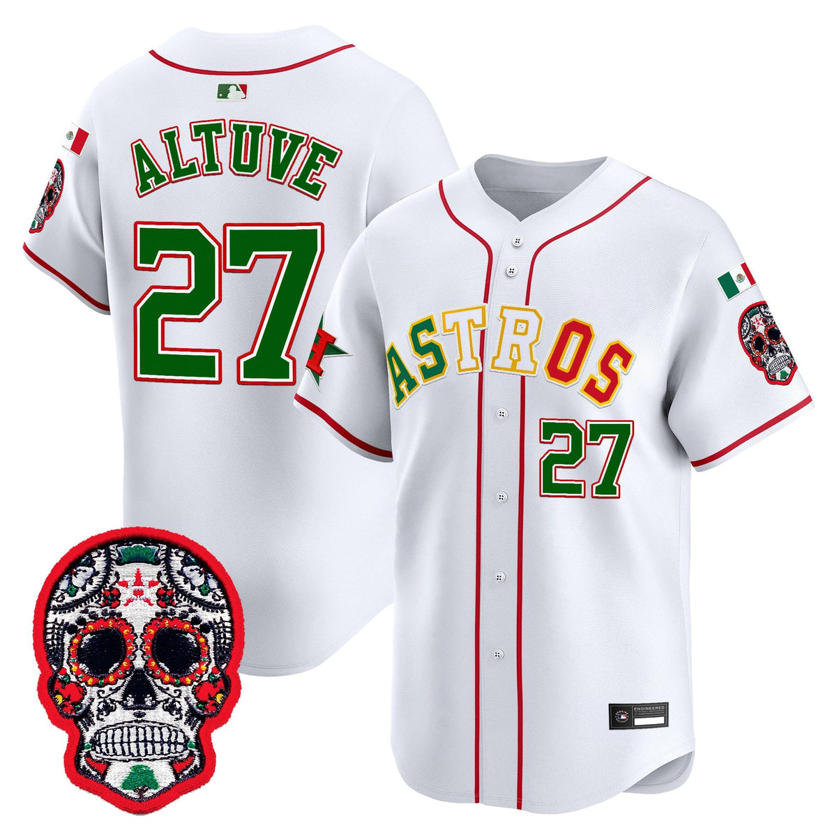 Houston Astros Mexico 2025 'Día de los Muertos Edition' Vapor Premier Limited Jersey - All Stitched