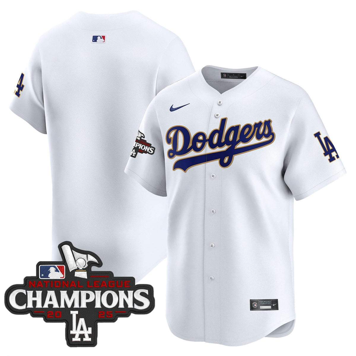 Men's Dodgers 2025 National League Champions Vapor Premier Limited Jersey - All Stitched