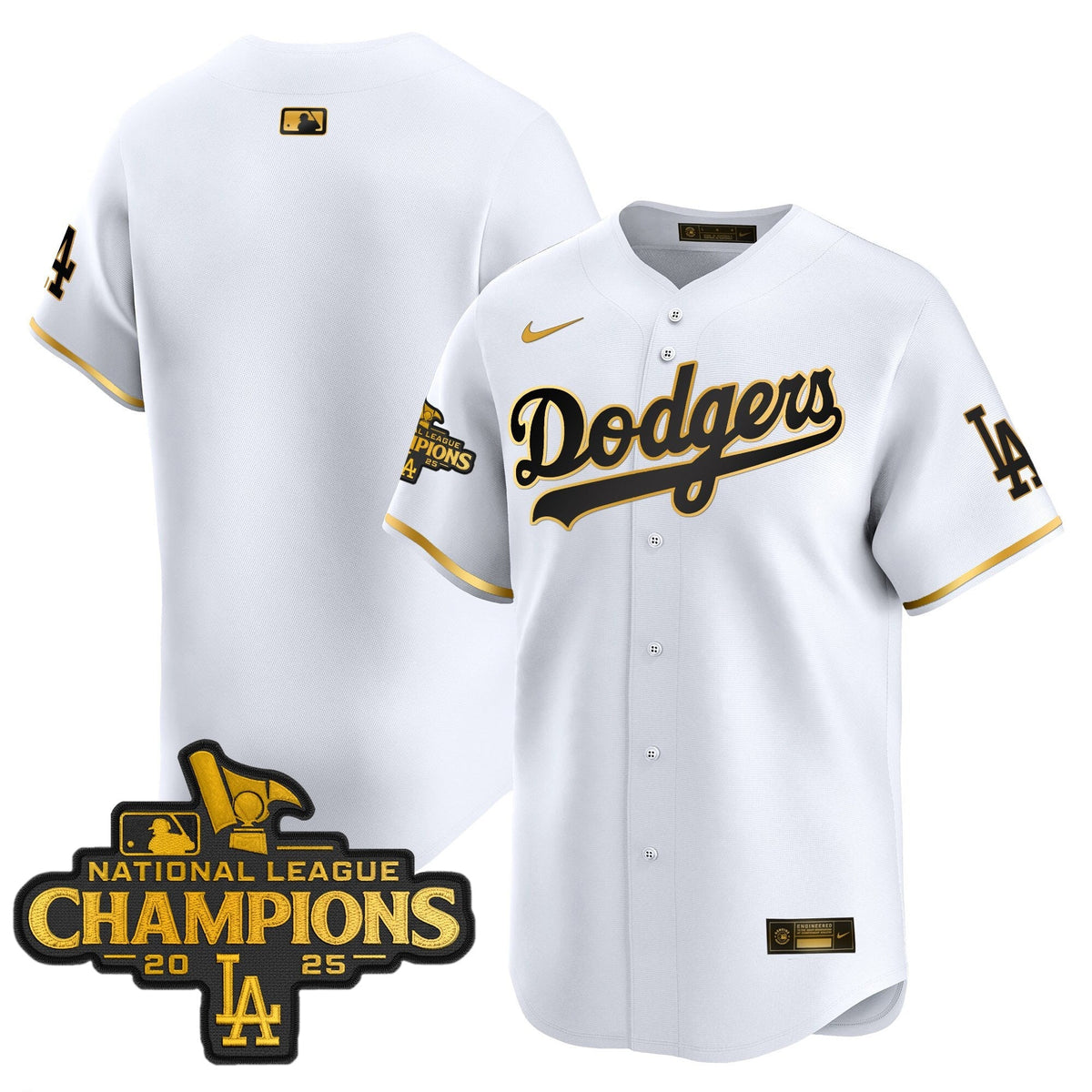 Men's Dodgers 2025 National League Champions Vapor Premier Limited Jersey - All Stitched