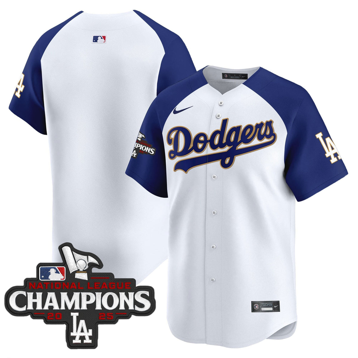 Men's Dodgers 2025 National League Champions Vapor Premier Limited Jersey - All Stitched