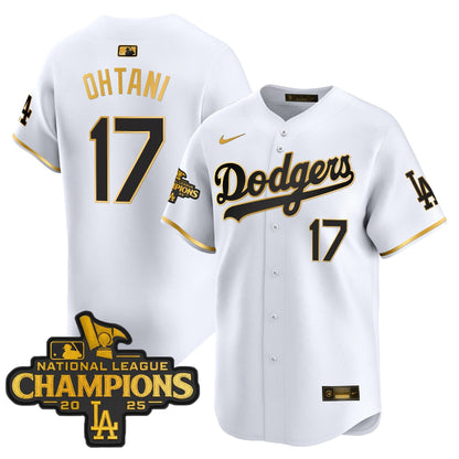 Men's Dodgers 2025 National League Champions Vapor Premier Limited Jersey - All Stitched