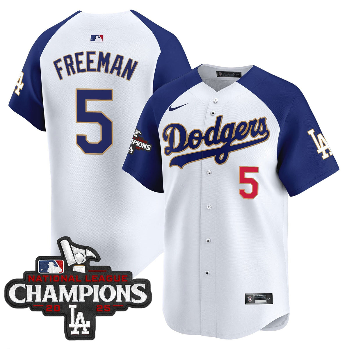 Men's Dodgers 2025 National League Champions Vapor Premier Limited Jersey - All Stitched