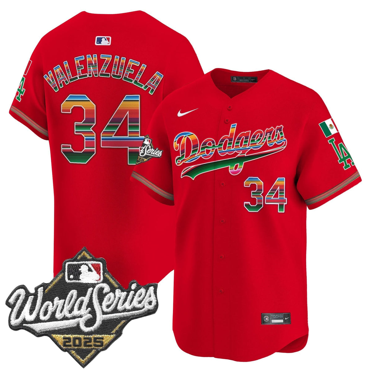 Men's Dodgers Mexico 2025 World Series Vapor Premier Limited Jersey - All Stitched