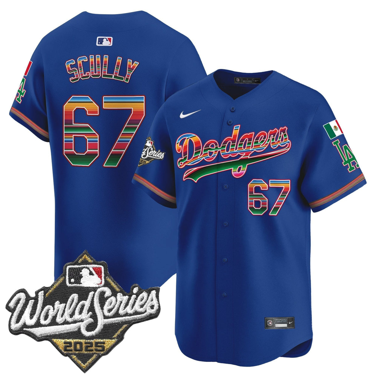Men's Dodgers Mexico 2025 World Series Vapor Premier Limited Jersey - All Stitched
