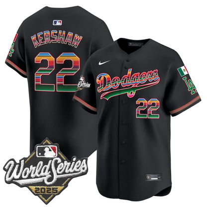 Men's Dodgers Mexico 2025 World Series Vapor Premier Limited Jersey - All Stitched