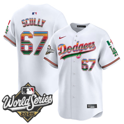 Men's Dodgers Mexico 2025 World Series Vapor Premier Limited Jersey - All Stitched