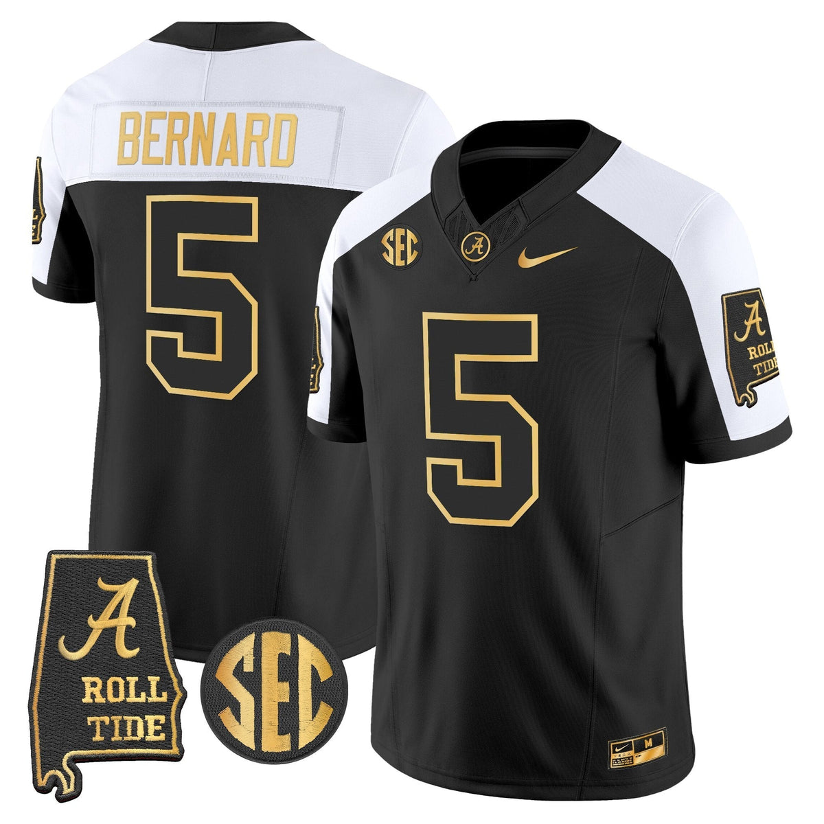 Men's Alabama Crimson Tide 2025 Gold Vapor Limited Jersey - Alabama Map - All Stitched