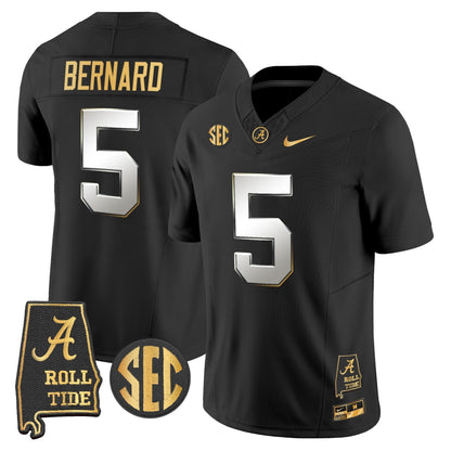 Men's Alabama Crimson Tide 2025 Gold Vapor Limited Jersey - Alabama Map - All Stitched